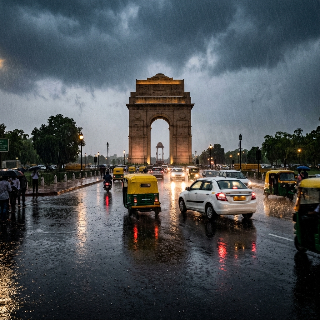 मौसम विभाग की चेतावनी: दिल्ली और एनसीआर में भारी वर्षा के आसार, येलो अलर्ट जारी